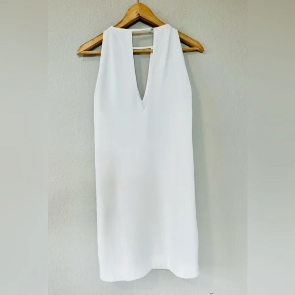 Parker Riviera Lace-Up Sides White Dress Keyhole Neck - Picture 7 of 15